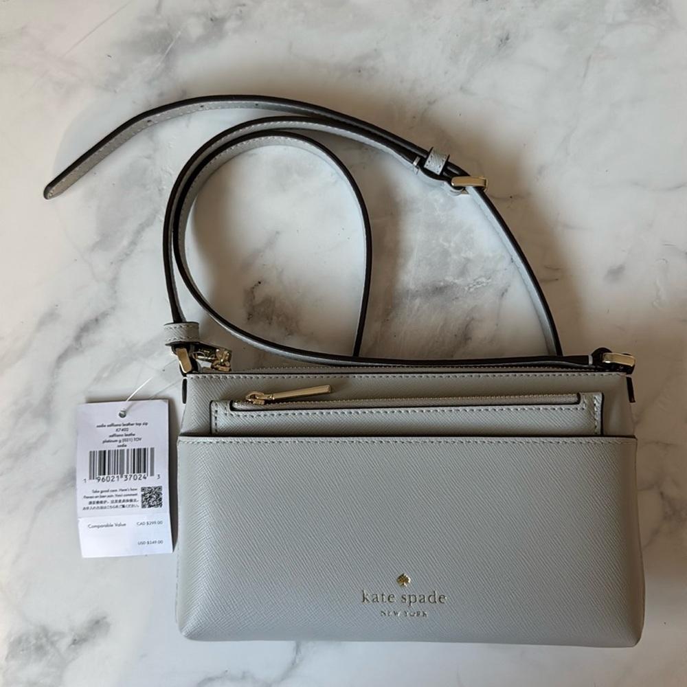 NWT Kate Spade (2 bags!) Sadie Saffiano Leather Top Zip